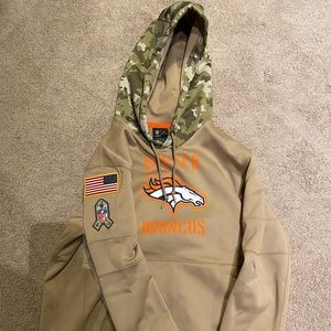 Nike dri fit on field Denver Broncos Hoodie